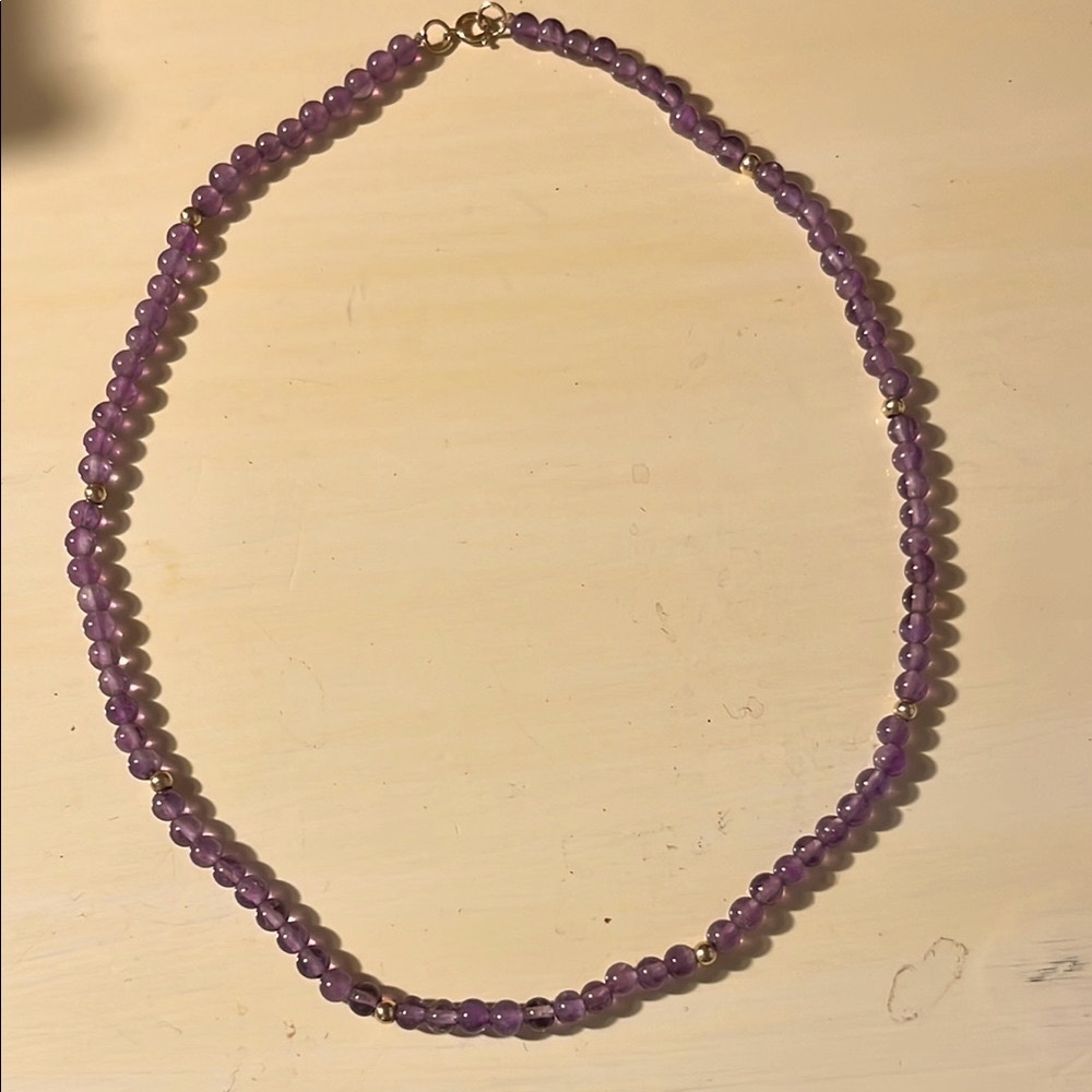 Purple Beaded Necklace